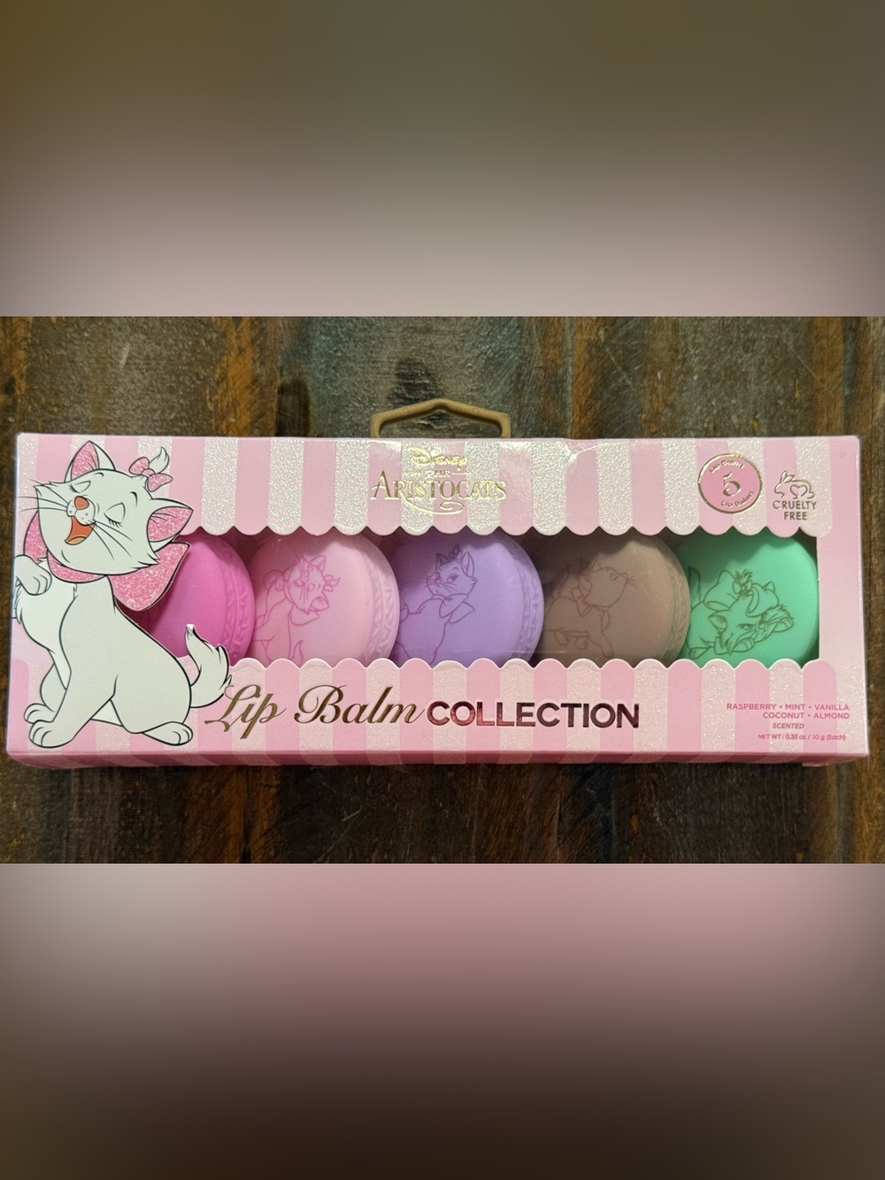 Disney The Aristocats Macaron Lip Balm Collection Set of 5 NIB